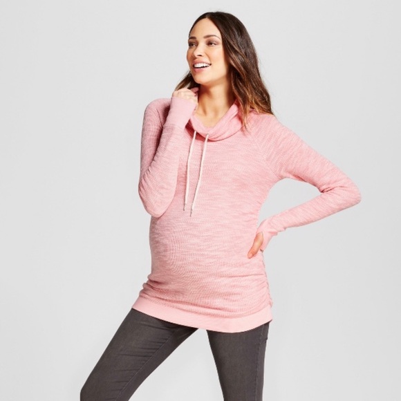 maternity cowl neck sweatshirt